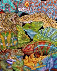 Collage Reptiles Vertical | Obraz na stenu