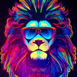 Sunglasses Lion Cool | Obraz na stenu