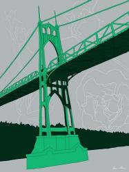 St. Johns Bridge - Portland | Obraz na stenu