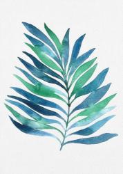 Blue and Green Watercolor Leaves 1 | Obraz na stenu