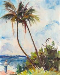 Fishing under Palms | Obraz na stenu