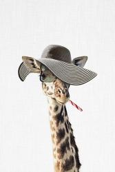 Giraffe Dressed in a Hat | Obraz na stenu