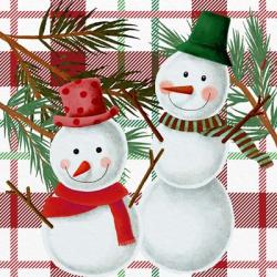 Snowman Plaid | Obraz na stenu