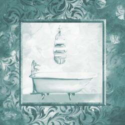 Calm Teal Vintage Bath | Obraz na stenu