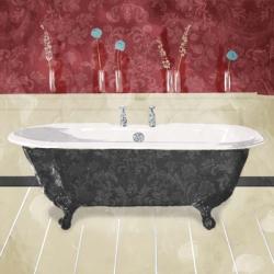 Bathroom Florals Crimson 2 | Obraz na stenu