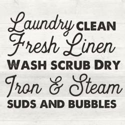 Laundry Words Wood | Obraz na stenu