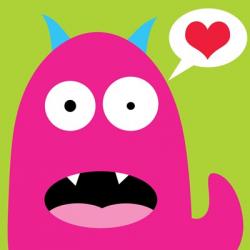 Pink Monster- Green | Obraz na stenu