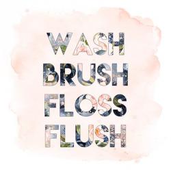 Wash, Brush, Floss, Flush | Obraz na stenu