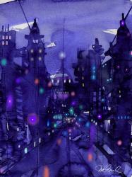 Purple City | Obraz na stenu