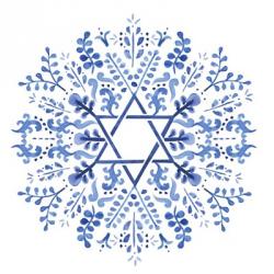 Indigo Hanukkah I | Obraz na stenu
