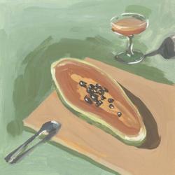 Still Life with Papaya I | Obraz na stenu