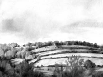 Rolling Landscape Sketch I | Obraz na stenu