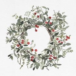 Holly Farmhouse Wreath I | Obraz na stenu