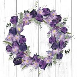 Purple Tulip Wreath I | Obraz na stenu