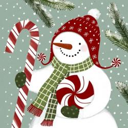 Peppermint Snowman II | Obraz na stenu