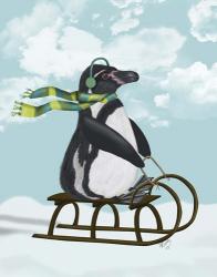 Penguin On Sled | Obraz na stenu