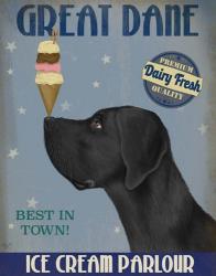 Great Dane, Black, Ice Cream | Obraz na stenu