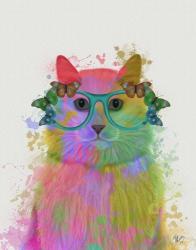 Rainbow Splash Cat 3, Portrait | Obraz na stenu