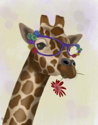 Giraffe and Flower Glasses 2 | Obraz na stenu