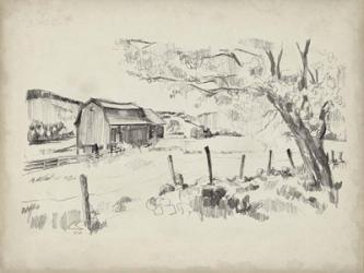 Sketched Barn View II | Obraz na stenu