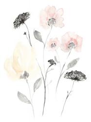 Blush & Black Wildflowers II | Obraz na stenu