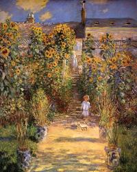 The Artist's Garden at Vetheuil with Boy, c.1880 | Obraz na stenu