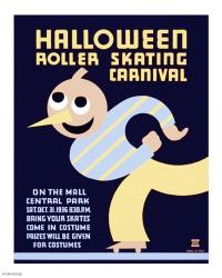 Halloween Roller Skating Carnival, WPA Poster,1936 | Obraz na stenu