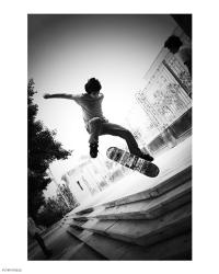 Skateboarding Black And White | Obraz na stenu