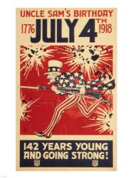 Uncle Sam's Birthday 1776 July 4th 1918 | Obraz na stenu