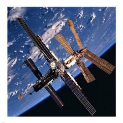 Mir Space Station And Earth | Obraz na stenu