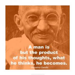 Gandhi - Thoughts Quote | Obraz na stenu