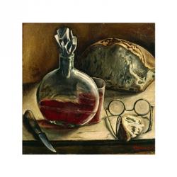 Still Life with Jug of Wine, Bread and Glasses | Obraz na stenu