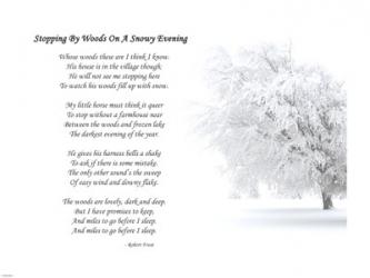 Stopping by Woods on a Snowy Evening by Robert Frost | Obraz na stenu