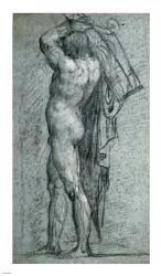 Nude Man Carrying a Rudder on His Shoulder | Obraz na stenu