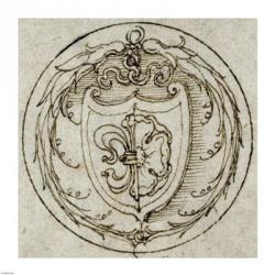 Design for an Ornament or Signet Ring with the Arms of Lazarus Spengler | Obraz na stenu