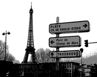 Photograph of street signs in Paris | Obraz na stenu