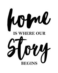 Home Is Where Our Story Begins-Script | Obraz na stenu