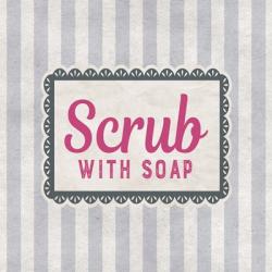 Scrub With Soap Gray Pattern | Obraz na stenu
