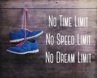 No Time Limit No Speed Limit No Dream Limit Blue Shoes | Obraz na stenu