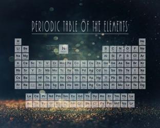 Periodic Table Gold Dust - Blue | Obraz na stenu