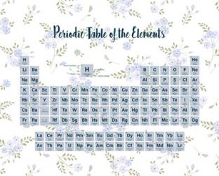 Periodic Table Of The Elements Blue Floral | Obraz na stenu