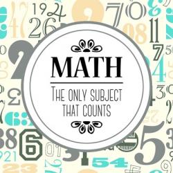 Math The Only Subject That Counts Gray | Obraz na stenu