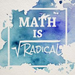 Math Is Radical Watercolor Splash Blue | Obraz na stenu