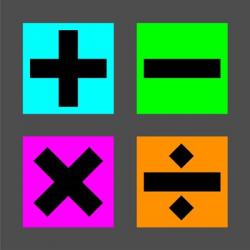 Math Symbols Square - Colorful Boxes | Obraz na stenu