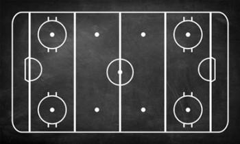 Ice Hockey Rink Chalkboard | Obraz na stenu