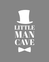 Little Man Cave Top Hat and Bow Tie - Gray | Obraz na stenu