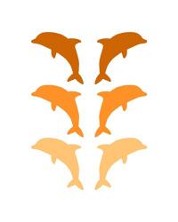 Leaping Dolphins - Orange | Obraz na stenu