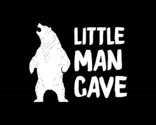 Little Man Cave Standing Bear Black | Obraz na stenu