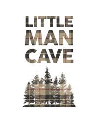 Little Man Cave - Trees Tan Plaid | Obraz na stenu