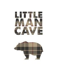 Little Man Cave - Bear Tan Plaid | Obraz na stenu